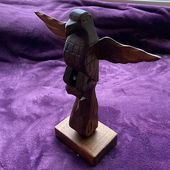 Hand Carved Wooden Totem Pole - Picture 1 of 4